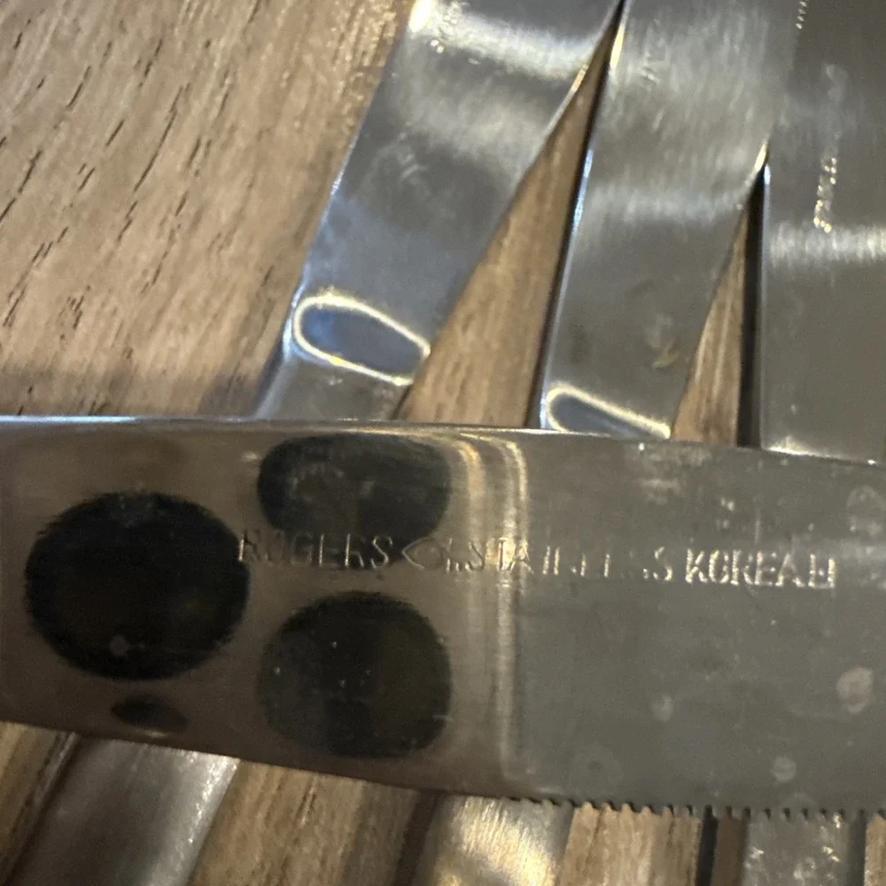 8 Dinner Knives CASA VISTA Rogers Stanley Roberts Stainless Korea‎ MCM